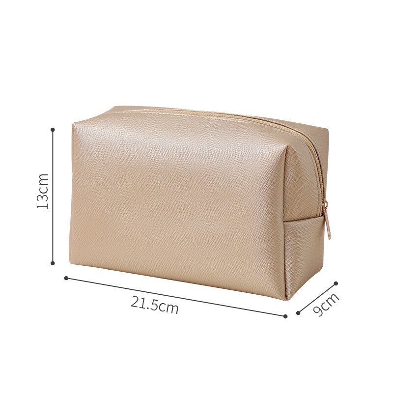 1 Piece Simple Series Simple Solid Color PU Women's Makeup Bags 